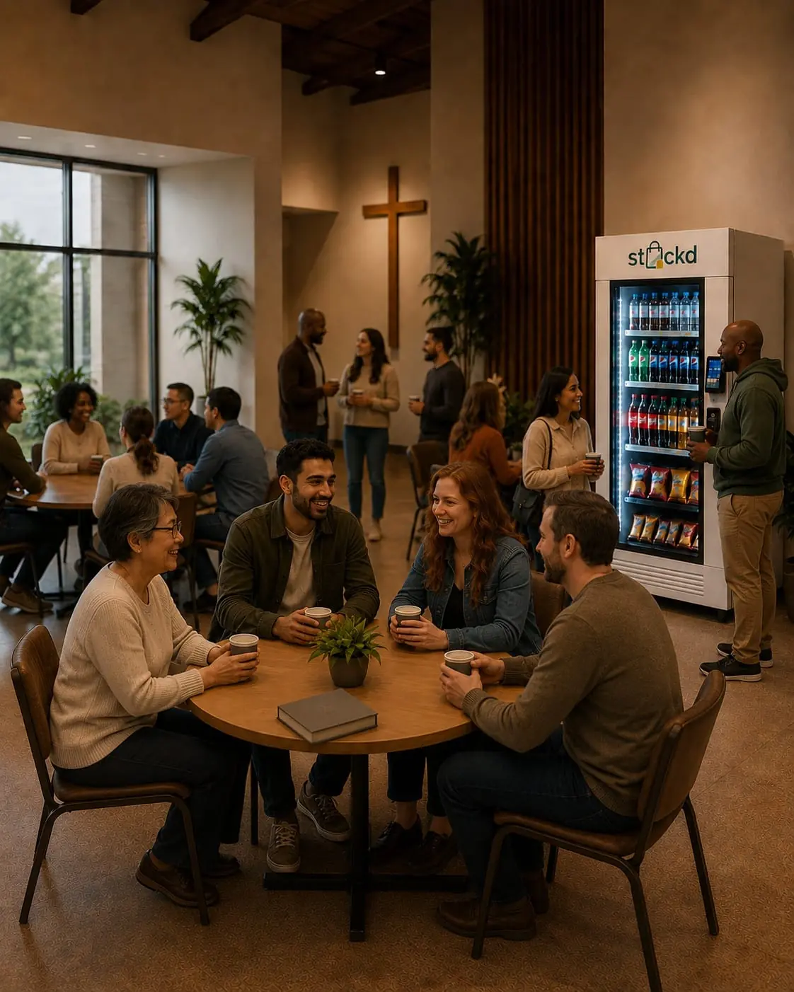 Fellowship & Gathering Halls with a Stockd vending machine