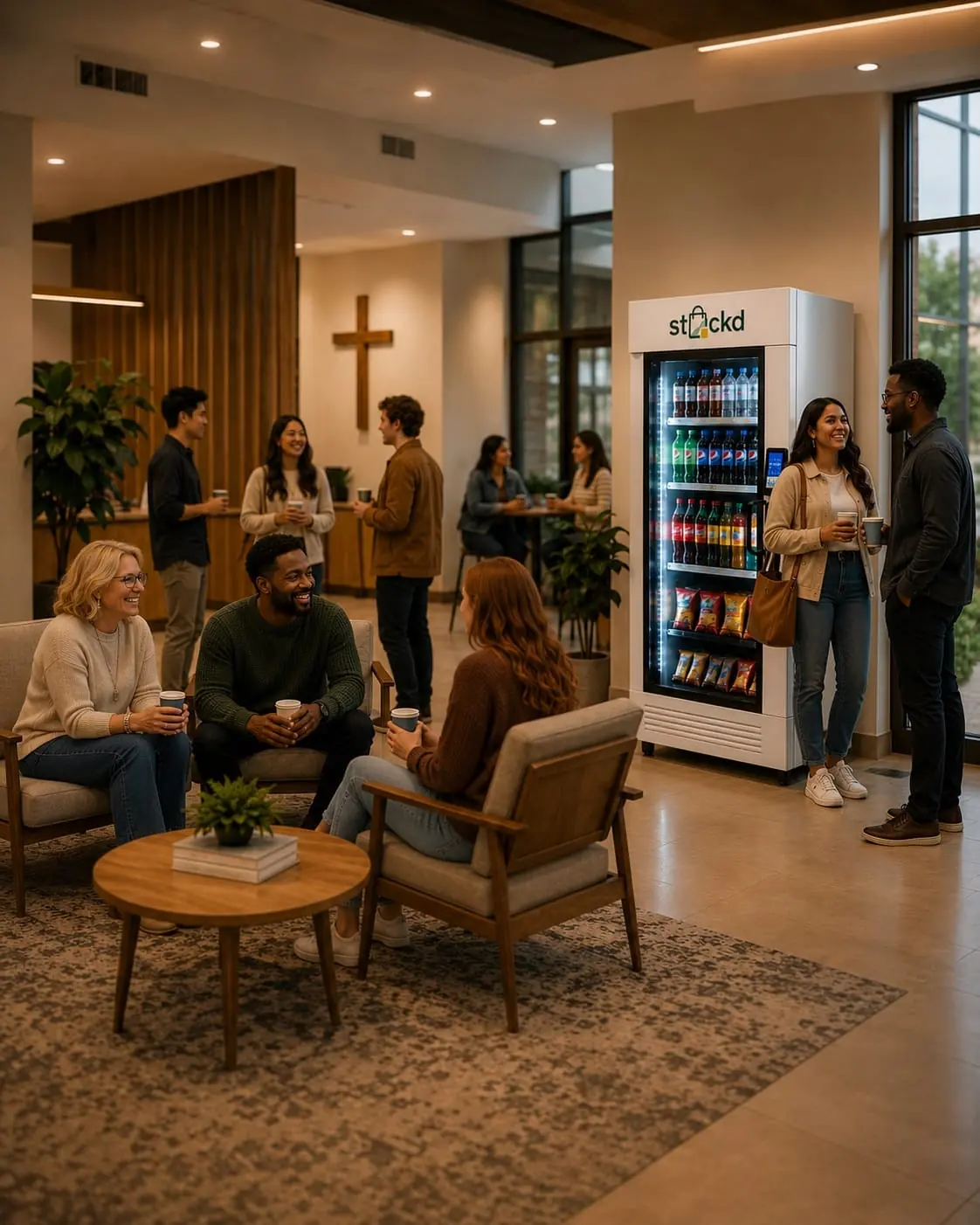 Welcome Lobbies with a Stockd vending machine